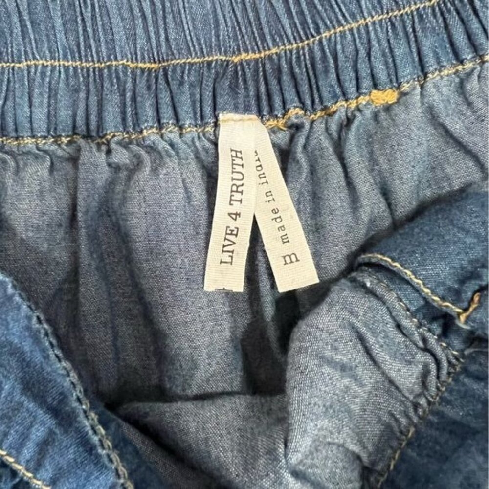 Live 4 Truth Denim Button-Front Blue A-Line Skirt - Picture 6 of 7